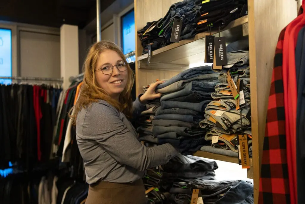 Martine aan het werk bij Eckeveld